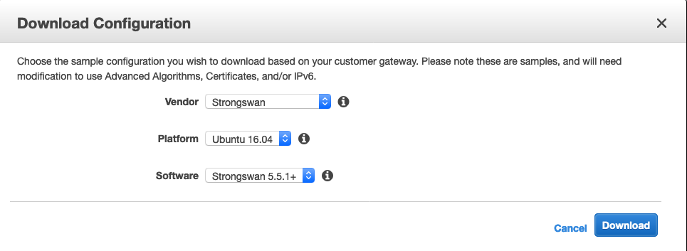 strongSwan config file